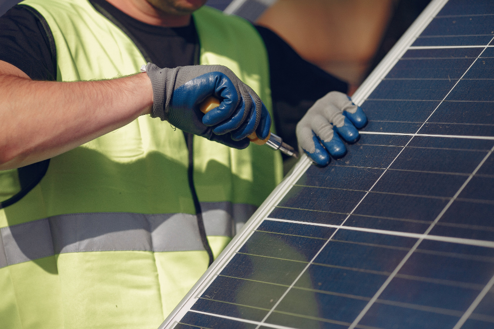 Installation de panneaux solaires